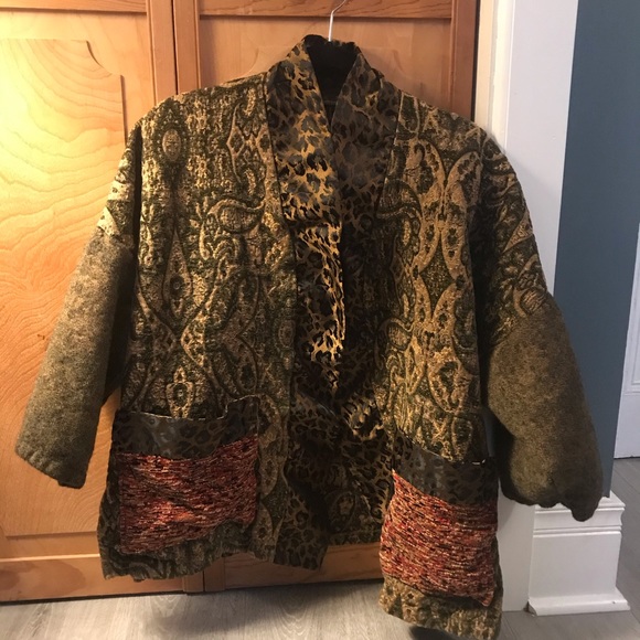 Vintage Oversized Kimono Coat - Picture 2 of 6
